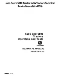 John Deere 5310 Tractor India Tractors Technical Service Manual - tm4639 preview