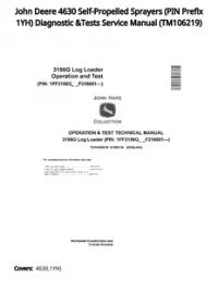 John Deere 4630 Self-Propelled Sprayers (PIN Prefix 1YH) Diagnostic &Tests Service Manual - TM106219 preview