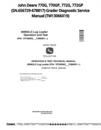 John Deere 770G  770GP  772G  772GP (SN.656729-678817) Grader Diagnostic Service Manual - TM13066X19 preview