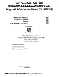 John Deere 640L  648L  748L (SN.F666893690813) Skidder Diagnostic &Test Service Manual - TM13133X19 preview