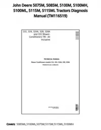 John Deere 5075M  5085M  5100M  5100MH  5100ML  5115M  5115ML Tractors Diagnosis Manual - TM116519 preview