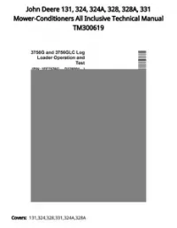 John Deere 131  324  324A  328  328A  331 Mower-Conditioners All Inclusive Technical Manual TM300619 preview