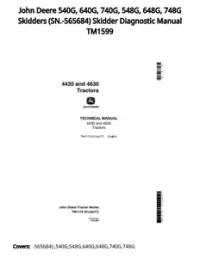 John Deere 540G  640G  740G  548G  648G  748G Skidders (SN.-565684) Skidder Diagnostic Manual TM1599 preview
