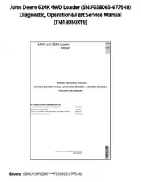 John Deere 624K 4WD Loader (SN.F658065-677548) Diagnostic  Operation&Test Service Manual - TM13050X19 preview