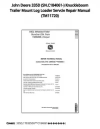 John Deere 335D (SN.C184061-) Knuckleboom Trailer Mount Log Loader Servcie Repair Manual - TM11720 preview