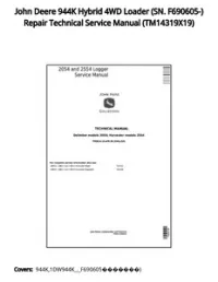 John Deere 944K Hybrid 4WD Loader (SN. F690605-) Repair Technical Service Manual - TM14319X19 preview