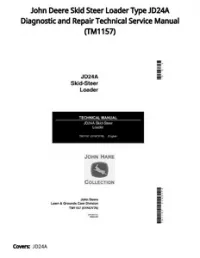 John Deere Skid Steer Loader Type JD24A Diagnostic and Repair Technical Service Manual - TM1157 preview