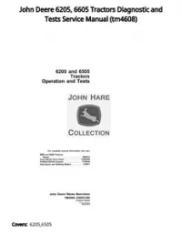 John Deere 6205  6605 Tractors Diagnostic and Tests Service Manual - tm4608 preview