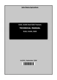John Deere Tractors 5103  5103S And 5203 Service All Inclusive Technical Manual - TM2041 preview