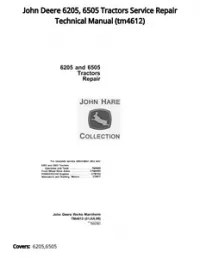 John Deere 6205  6505 Tractors Service Repair Technical Manual - tm4612 preview