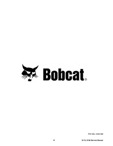 Bobcat S185 Skid Steer Loader manual pdf
