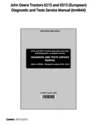 John Deere Tractors 6215 and 6515 (European) Diagnostic and Tests Service Manual - tm4644 preview