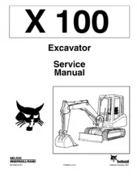 Bobcat X100 Mini Excavator Service Repair Workshop Manual preview
