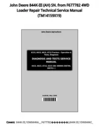 John Deere 844K-III (AH) SN. from F677782 4WD Loader Repair Technical Service Manual - TM14159X19 preview