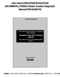John Deere 870G 870GP 872G 872GP (SN.F680878- L700954-) Motor Graders Diagnostic Manual - TM14246X19 preview