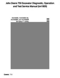John Deere 750 Excavator Diagnostic  Operation and Test Service Manual - tm1809 preview