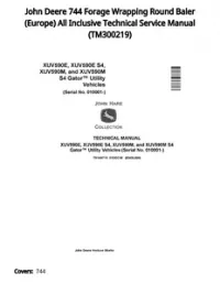 John Deere 744 Forage Wrapping Round Baler (Europe) All Inclusive Technical Service Manual - TM300219 preview