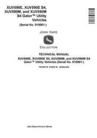 John Deere XUV590E(S4)  XUV590M(S4) Gator Utility Vehicles (SN. 010001-) Technical Manual - TM149719 preview