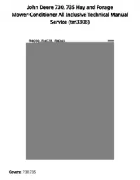 John Deere 730  735 Hay and Forage Mower-Conditioner All Inclusive Technical Manual Service - tm3308 preview
