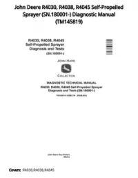 John Deere R4030  R4038  R4045 Self-Propelled Sprayer (SN.180001-) Diagnostic Manual - TM145819 preview