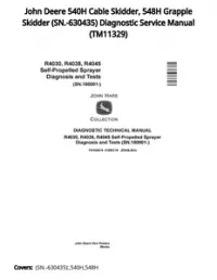 John Deere 540H Cable Skidder  548H Grapple Skidder (SN.-630435) Diagnostic Service Manual - TM11329 preview