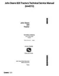 John Deere 820 Tractors Technical Service Manual - tm4212 preview