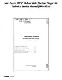 John Deere 1725C 12-Row Wide Planters Diagnostic Technical Service Manual - TM144519 preview