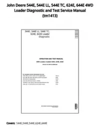 John Deere 544E  544E LL  544E TC  624E  644E 4WD Loader Diagnostic and Test Service Manual - tm1413 preview