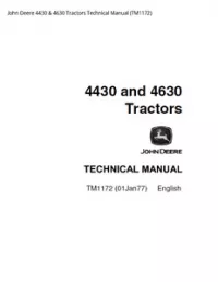 John Deere 4430 & 4630 Tractors Technical Manual - TM1172 preview