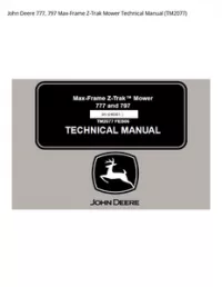 John Deere 777  797 Max-Frame Z-Trak Mower Technical Manual - TM2077 preview