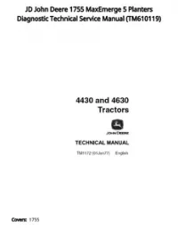 JD John Deere 1755 MaxEmerge 5 Planters Diagnostic Technical Service Manual - TM610119 preview