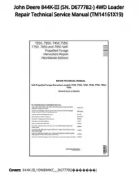 John Deere 844K-III (SN. D677782-) 4WD Loader Repair Technical Service Manual - TM14161X19 preview
