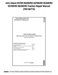 John Deere 9370R 9420R/RX 9470R/RX 9520R/RX 9570R/RX 9620R/RX Tractors Repair Manual - TM146719 preview