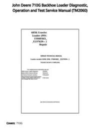 John Deere 710G Backhoe Loader Diagnostic  Operation and Test Service Manual - TM2060 preview
