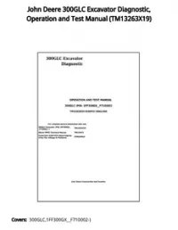 John Deere 300GLC Excavator Diagnostic  Operation and Test Manual - TM13263X19 preview