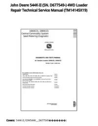 John Deere 544K-II (SN. D677549-) 4WD Loader Repair Technical Service Manual - TM14145X19 preview