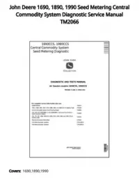John Deere 1690  1890  1990 Seed Metering Central Commodity System Diagnostic Service Manual TM2066 preview