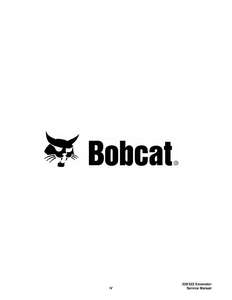 Bobcat 322 Mini Excavator manual pdf
