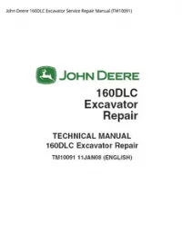 John Deere 160DLC Excavator Service Repair Manual - TM10091 preview