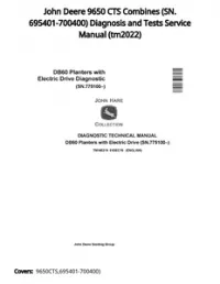 John Deere 9650 CTS Combines (SN. 695401-700400) Diagnosis and Tests Service Manual - tm2022 preview