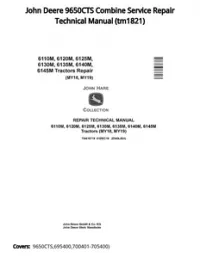 John Deere 9650CTS Combine Service Repair Technical Manual - tm1821 preview
