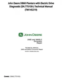 John Deere DB60 Planters with Electric Drive Diagnostic (SN.775100-) Technical Manual - TM145219 preview
