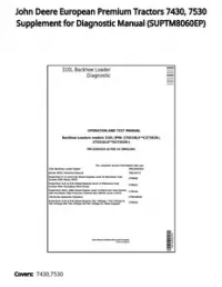 John Deere European Premium Tractors 7430  7530 Supplement for Diagnostic Manual - SUPTM8060EP preview