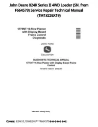 John Deere 824K Series II 4WD Loader (SN. from F664579) Service Repair Technical Manual - TM13226X19 preview