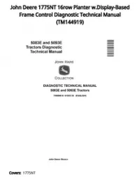 John Deere 1775NT 16row Planter w.Display-Based Frame Control Diagnostic Technical Manual - TM144919 preview