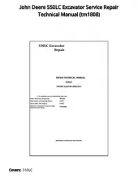 John Deere 550LC Excavator Service Repair Technical Manual - tm1808 preview