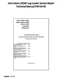 John Deere 2454D Log Loader Service Repair Technical Manual - TM10419 preview