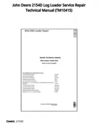 John Deere 2154D Log Loader Service Repair Technical Manual - TM10415 preview