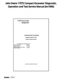 John Deere 17ZTS Compact Excavator Diagnostic  Operation and Test Service Manual - tm1896 preview