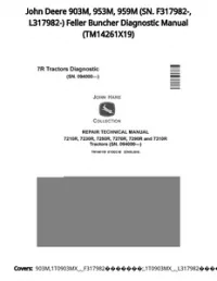 John Deere 903M  953M  959M (SN. F317982-  L317982-) Feller Buncher Diagnostic Manual - TM14261X19 preview